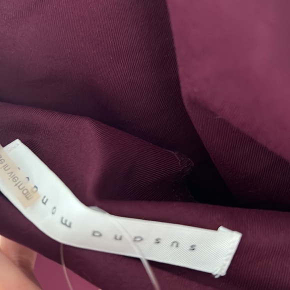 Susana Monaco One Shoulder String Maxi Dress in Port - Picture 8 of 8